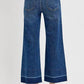 RISEN Tummy Control High Rise Crop Wide Hem Jeans Jeans