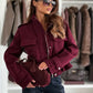 Maroon suede crossbody bag with structured shape in Daverri jacket