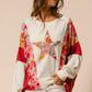 BiBi Floral Print Mixed Star Patch Round Neck Sweatshirt - DAVERRI FASHIONS