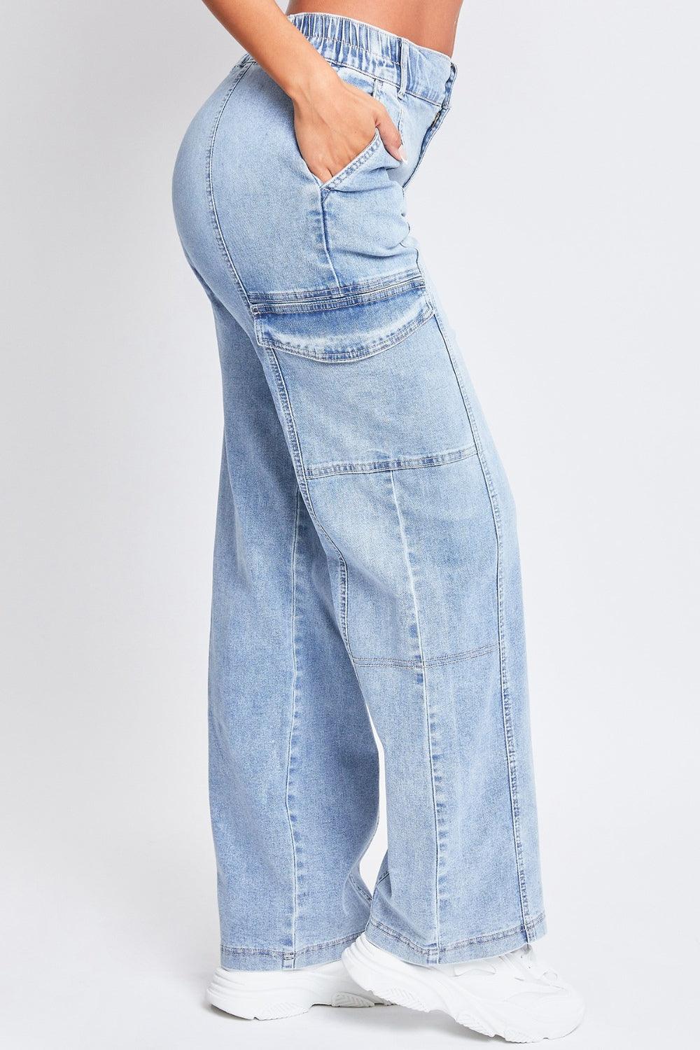 YMI Jeanswear High-Rise Straight Cargo Jeans Jeans