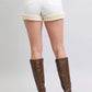 Judy Blue High Waist Shearling Cuff Denim Shorts