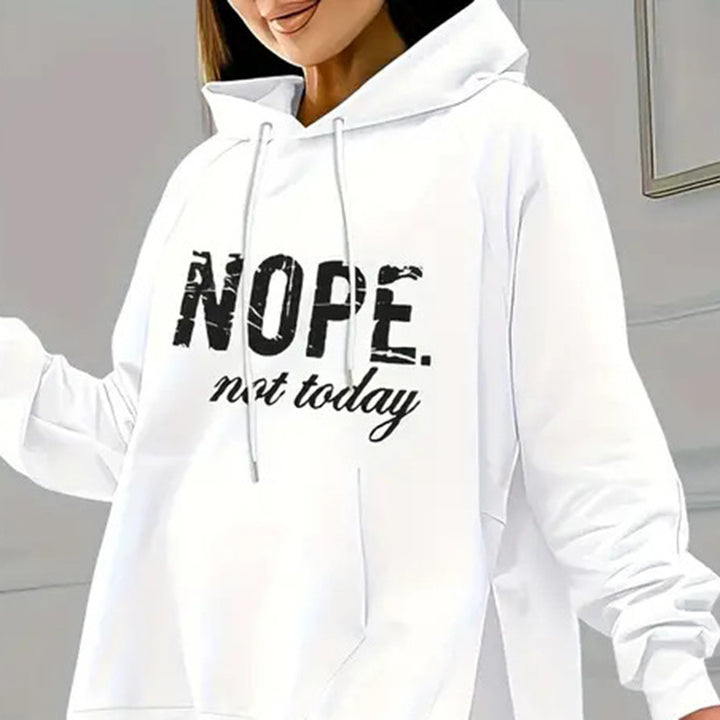 Leggings & Nope Not Today Oversized Split Hem Hoodie Loungewear Set | Loungewear Sets Daverri Fashions