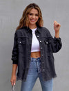 Distressed Drop Shoulder Denim Jacket - DAVERRI FASHIONS
