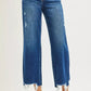 RISEN High Rise Crop Wide Leg Jeans - DAVERRI FASHIONS