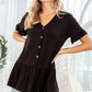 Heimish Full Size Ruffled V-Neck Short Sleeve Blouse Plus Size Blouses
