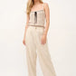 And The Why High-Rise Wide Leg Linen Blended Pants - DAVERRI FASHIONS
