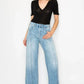 Artemis Vintage Inseam Transform Mid Rise Wide Leg Jeans - DAVERRI FASHIONS