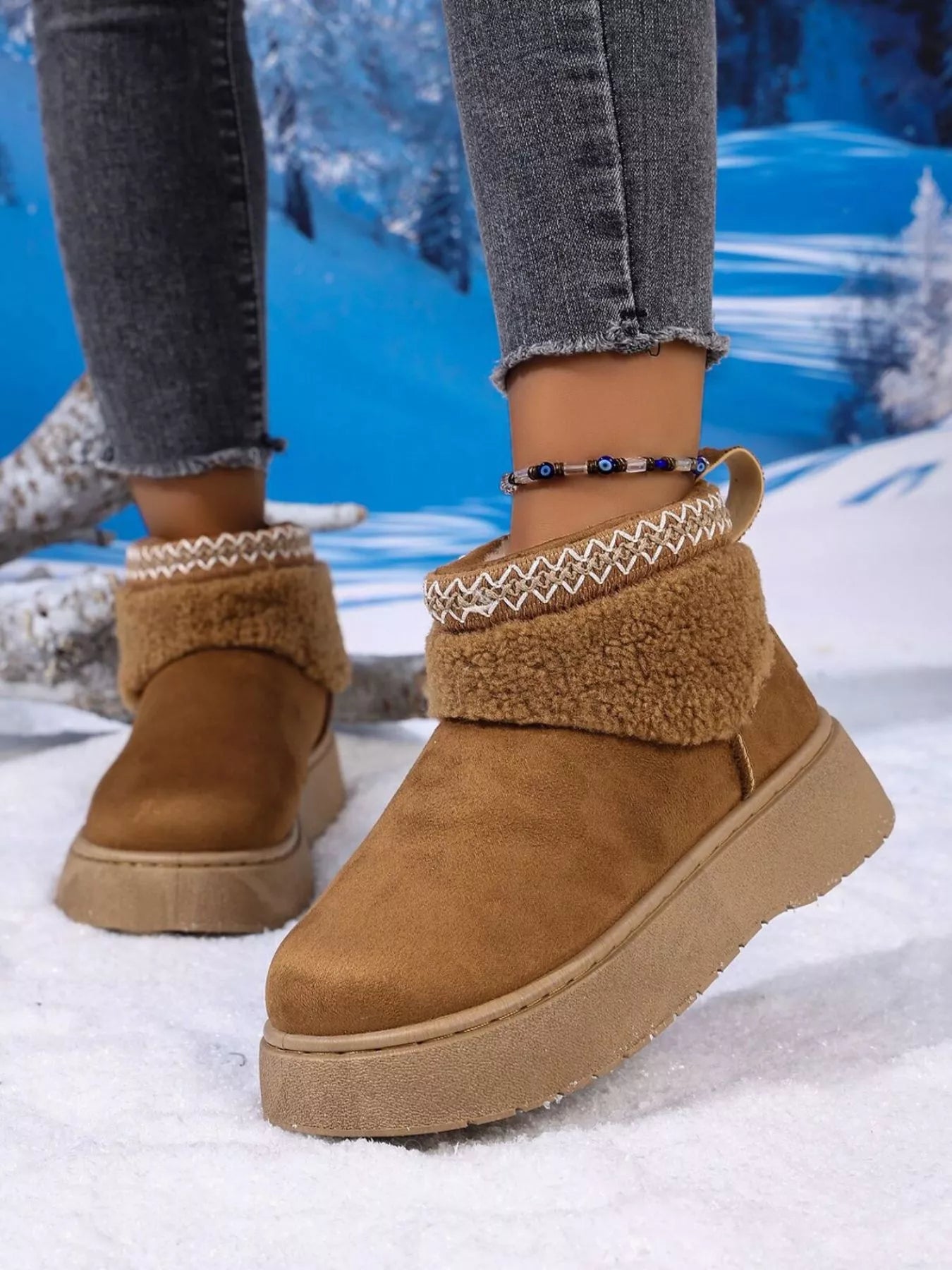 Round Toe Platform Boots | Boots Daverri Fashions