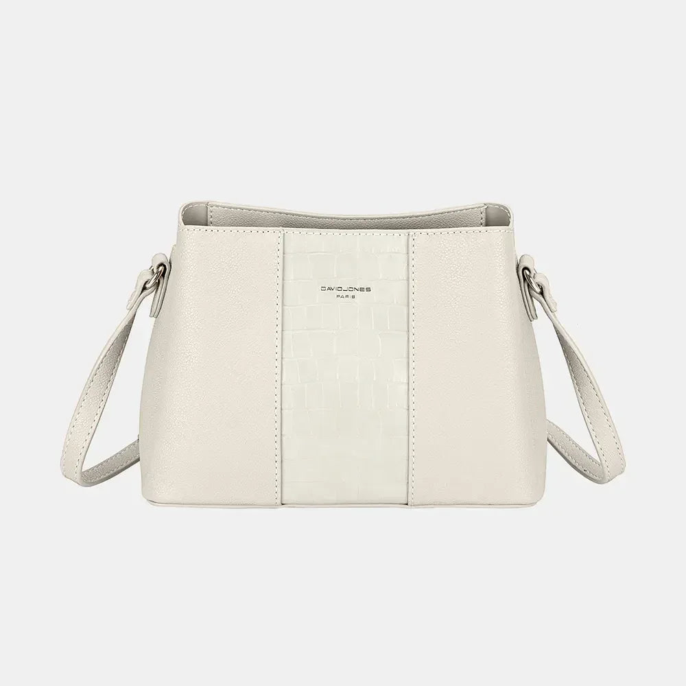 David Jones PU Leather Crossbody Bag - DAVERRI FASHIONS