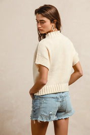 BiBi American Flag Patchwork Drop Shoulder Sweater | Sweaters Daverri Fashions