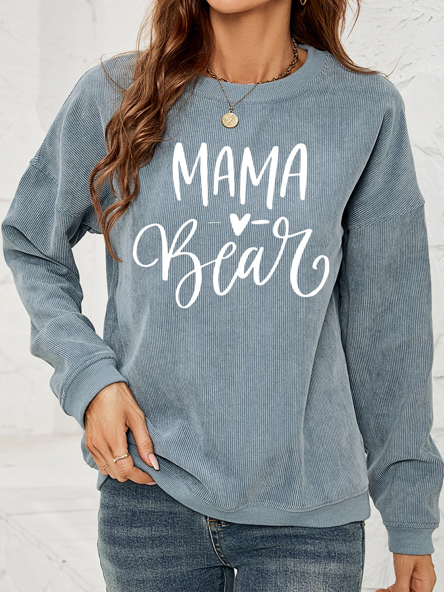 MAMA Graphic Round Neck Sweatshirt | Sweatshirts Daverri Fashions