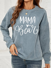 MAMA Graphic Round Neck Sweatshirt | Sweatshirts Daverri Fashions
