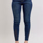 Judy Blue Full Size Embroidered High Rise Skinny Jeans Plus Size - DAVERRI FASHIONS