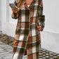 Devine Plaid Long Sleeve Hooded Coat - DAVERRI FASHIONS