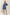 ADORA Batwing Sleeves Floral Dress DENIM WHITE