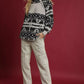 Umgee Aztec Print Sherpa Pullover - DAVERRI FASHIONS
