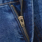 Daverri Double Button Zip Fly Straight Leg Jeans with brass SBS zipper