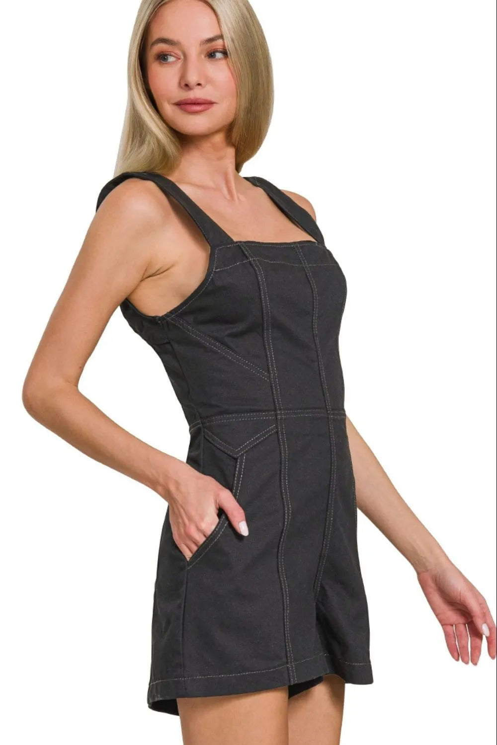 Zenana Tie Back Romper Rompers