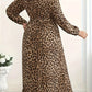 Plus Size Leopard Print Surplice Maxi Dress - DAVERRI FASHIONS
