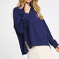 Umgee Turtle Neck Dolman Sleeve Side Slit Sweater with Contrast Detail - DAVERRI FASHIONS