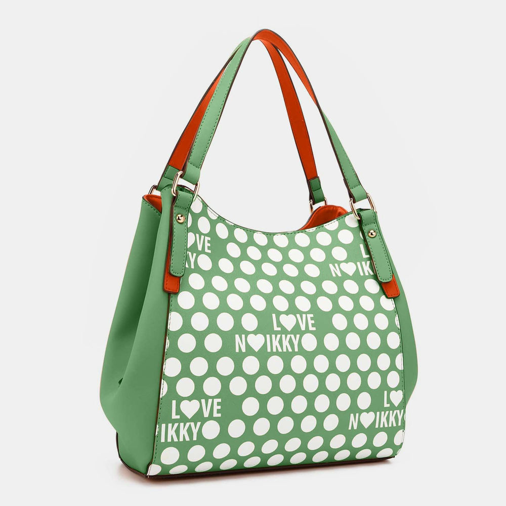 Nicole Lee USA Contrast Polka Dot Handbag Handbags