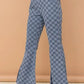 And The Why Checkerboard High Waist Bell Pants - DAVERRI FASHIONS