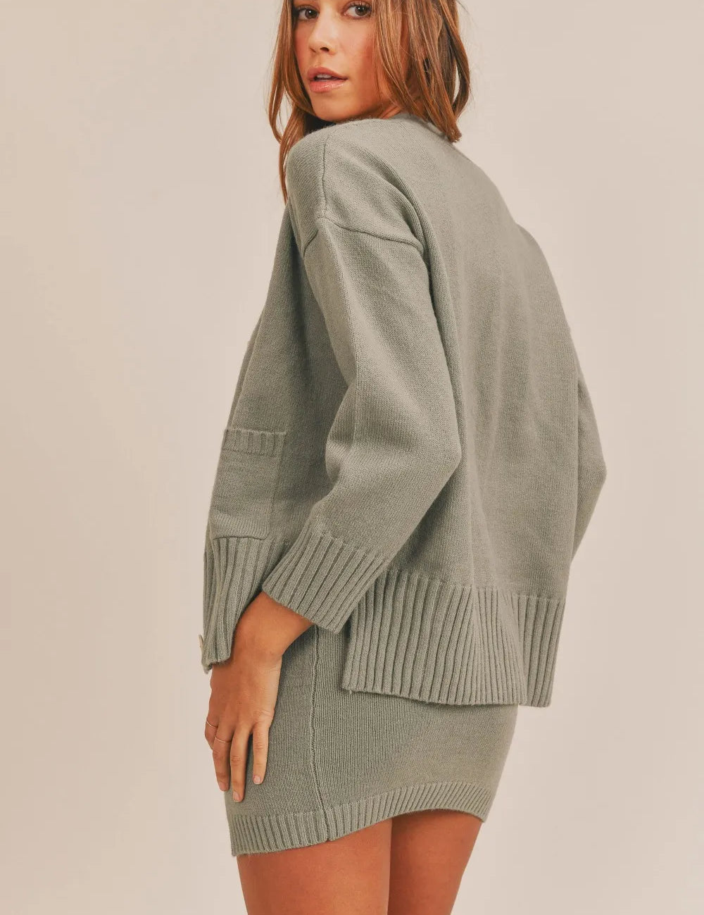MABLE 3 Pieces Sweater Set with Crop Cami, Mini Skirt, Cardigan | Outfit Sets Daverri Fashions