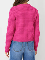 Textured Knit Button-Front Cardigan | Cardigans Daverri Fashions