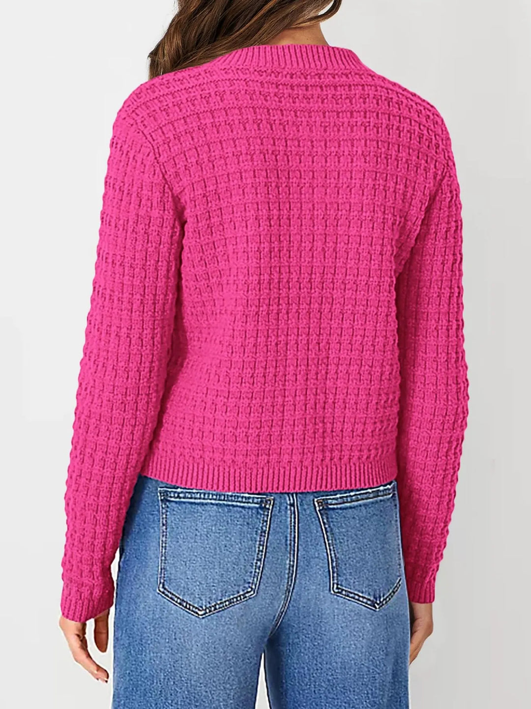 Textured Knit Button-Front Cardigan | Cardigans Daverri Fashions