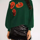 Halloween Pumpkin Round Neck Sweatshirt - DAVERRI FASHIONS