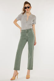 Olive Kancan Ultra High Rise Straight Jeans | Jeans Daverri Fashions