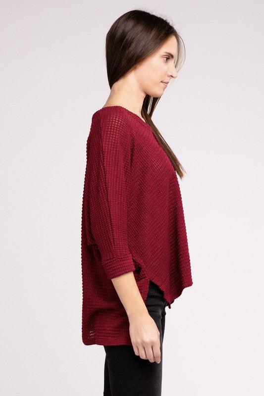 Zenana 3/4 Sleeve Hi-Low Top Shirts & Tops