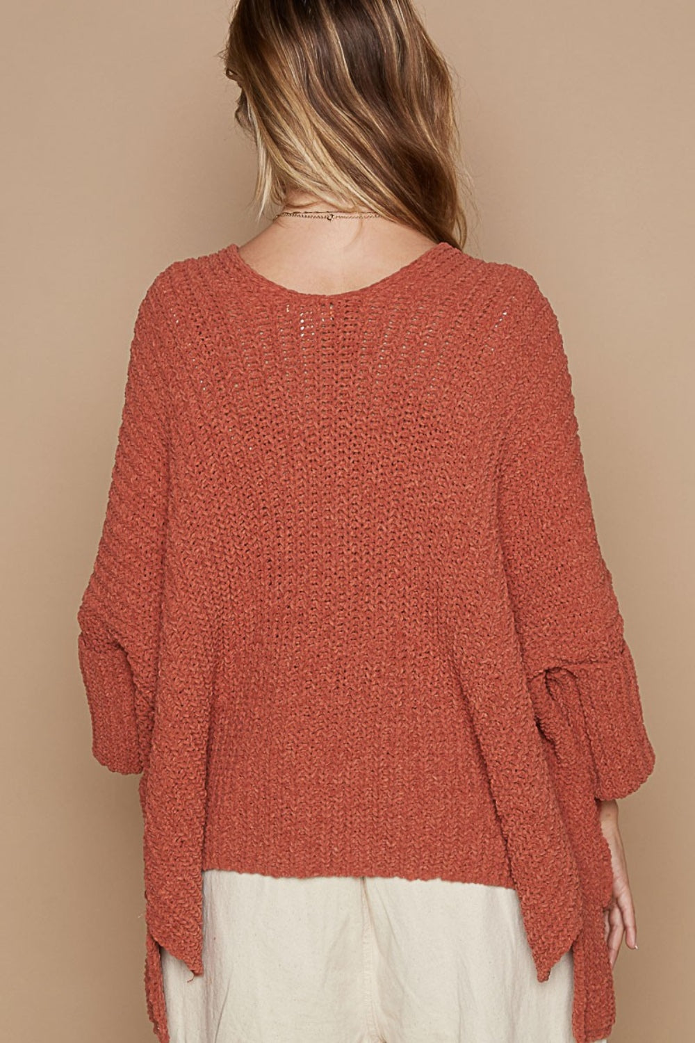 Open Front Sweater Cardigan with Pockets Tops