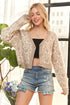 ADORA Button Down Crop Sweater Cardigan - DAVERRI FASHIONS