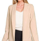 Zenana Woven Long Sleeve Blazer With Lining - DAVERRI FASHIONS