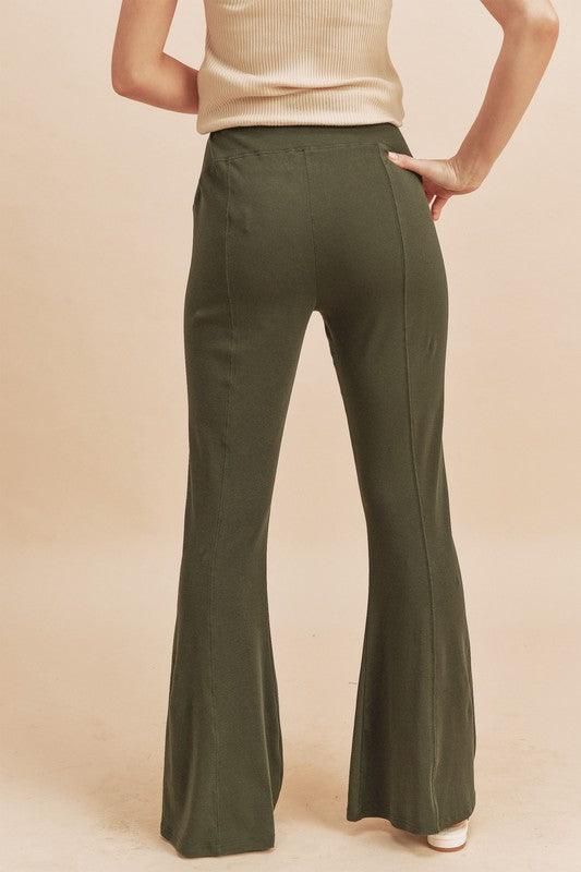 Aemi + Co High Waist Flare Pants | Pants Daverri Fashions