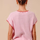 SO ME Textured Light Weight Sweater Dolman Top Sweaters