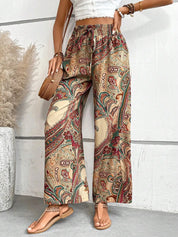 Printed Wide Leg Pants | Pants Daverri Fashions