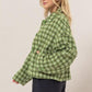 HYFVE Tweed Plaid Button Up Collared Neck Jacket Jackets