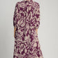 Umgee Floral Print Tiered Midi Dress Midi Dresses