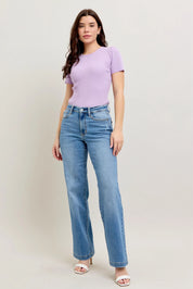 Judy Blue Full Size High Waist Straight Jeans Plus Size | Jeans Daverri Fashions