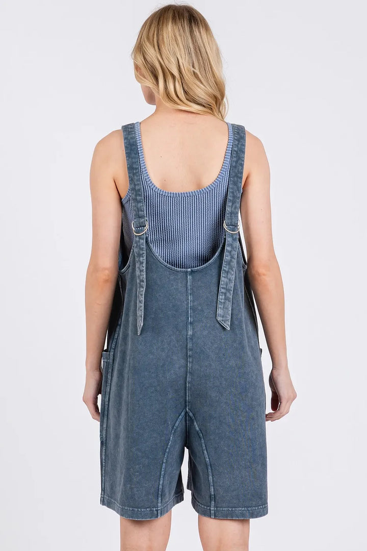 Mittoshop Low Scoop Neck Tank Washed French Terry Romper Rompers