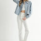 MABLE Scallop Peter Pan Collar Denim Jacket Denim Jackets