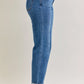 Judy Blue Full Size Mid Rise BF Classic Cuffed Jeans Plus Size - DAVERRI FASHIONS