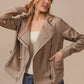 BiBi Textured Woven Rider Jacket - DAVERRI FASHIONS