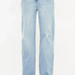 Kancan Distressed High Waist Straight Jeans - DAVERRI FASHIONS