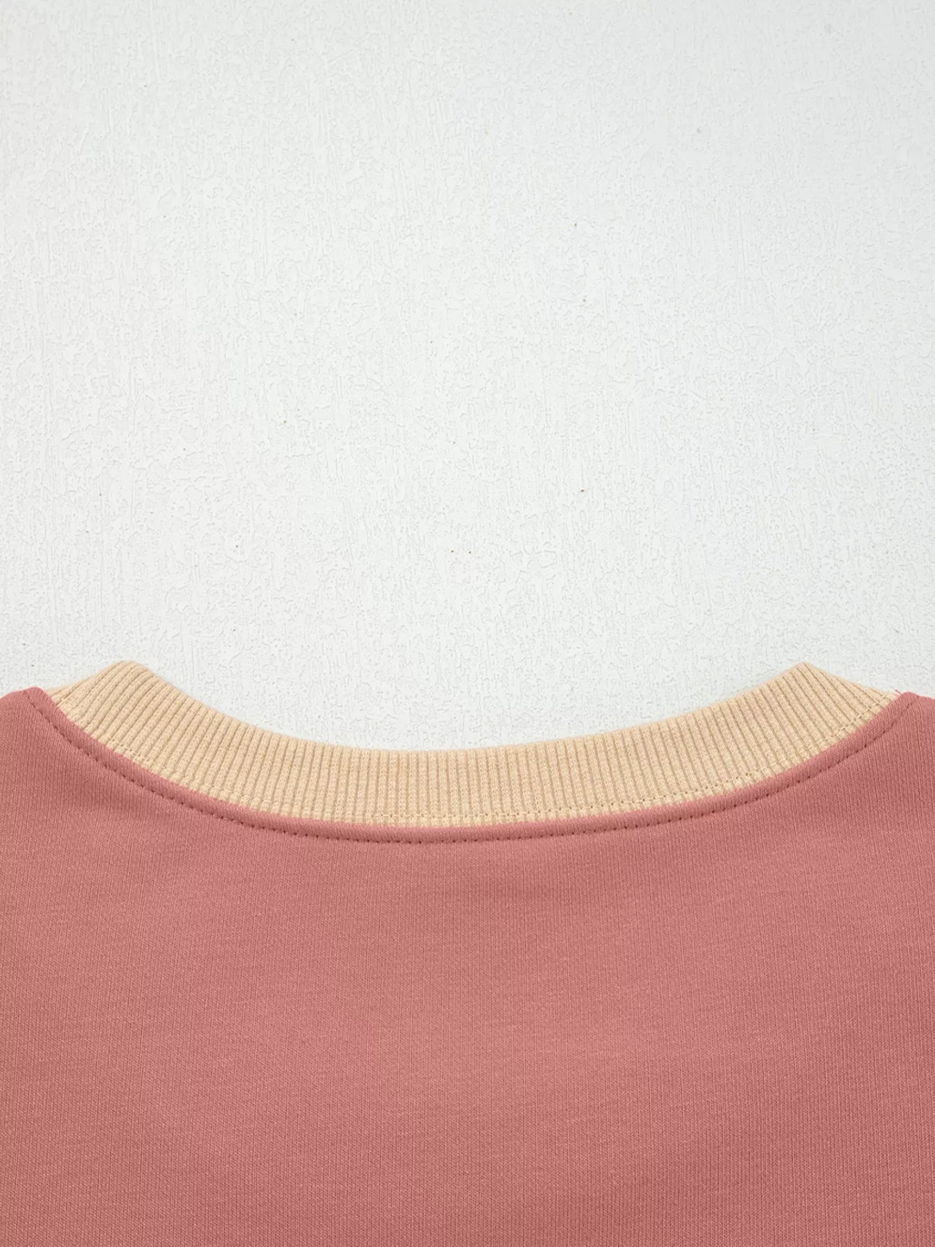 Contrast Star Patchwork Exposed Seam Uneven Hem Drop Shoulder Sweatshirt | Sweatshirts Daverri Fashions