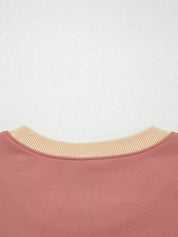 Contrast Star Patchwork Exposed Seam Uneven Hem Drop Shoulder Sweatshirt | Sweatshirts Daverri Fashions