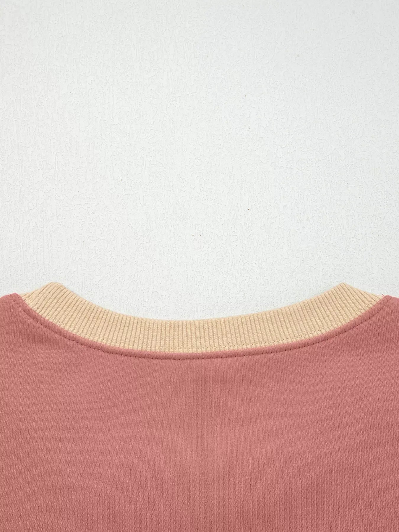 Star Patchwork Exposed Seam Drop Shoulder Sweatshirt - DAVERRI FASHIONS