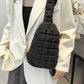 Quilted Nylon Crossbody Bag - DAVERRI FASHIONS